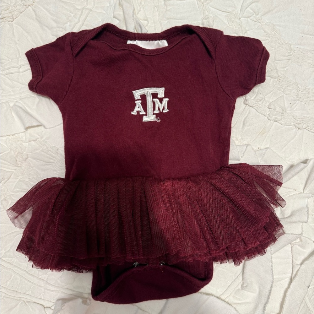 Texas A&M tutu onesie 6 mos